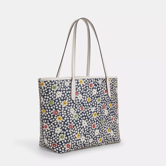 COACH CBI53 City Tote Bag With Floral Print Coated Canvas *SEALED* - Picture 3 of 8